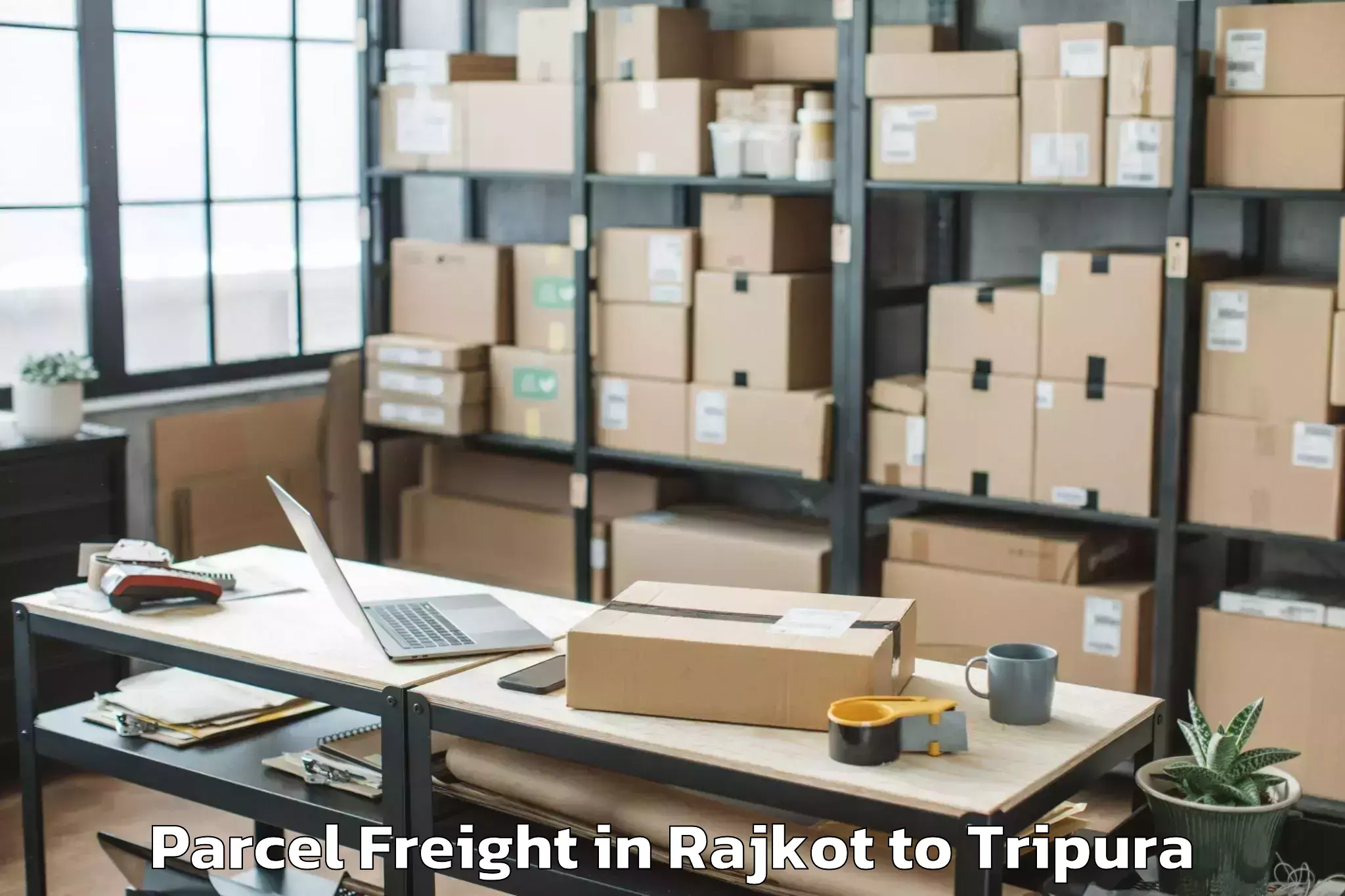 Efficient Rajkot to Ambassa Parcel Freight